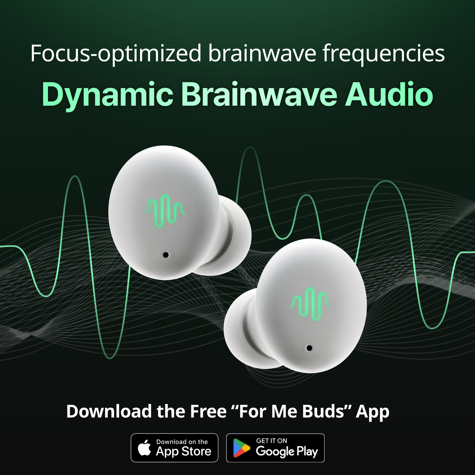 [Single Pack - Save 50%] For Me Buds : Science-Driven Focus Earbuds for Smarter Work & Study